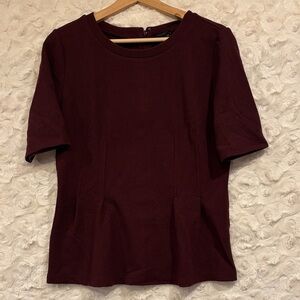Elegant Ann Taylor Burgundy Women's Top